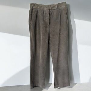 Brunello Cucinelli Grey Wide Wale Cotton Corduroy Pants